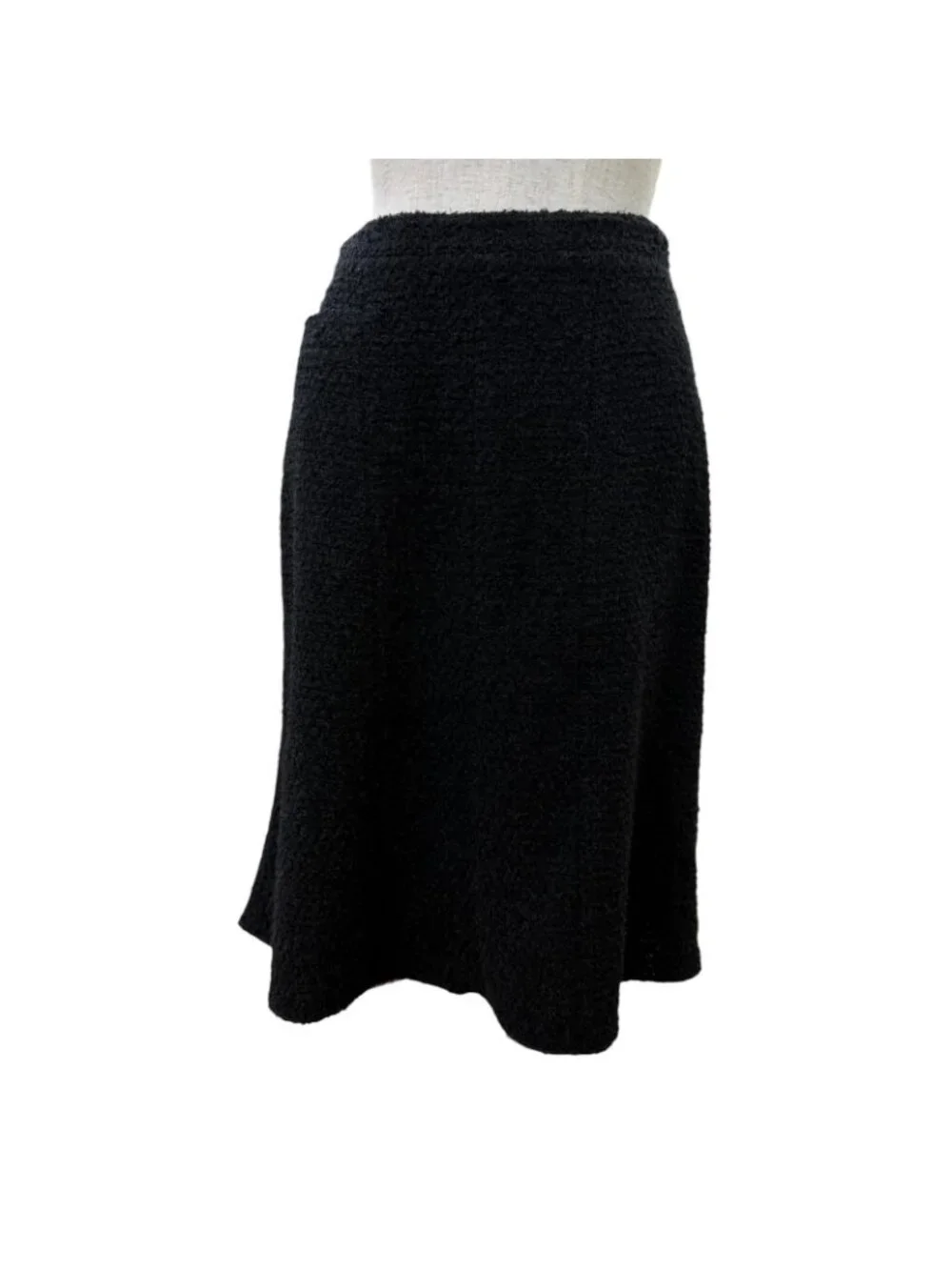 Chanel Vintage Silk CC Logo Circle Parts Tweed Jacket Skirt Set 34
